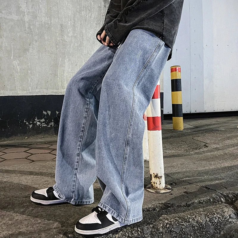 Korean Style Baggy Wide Leg Jeans