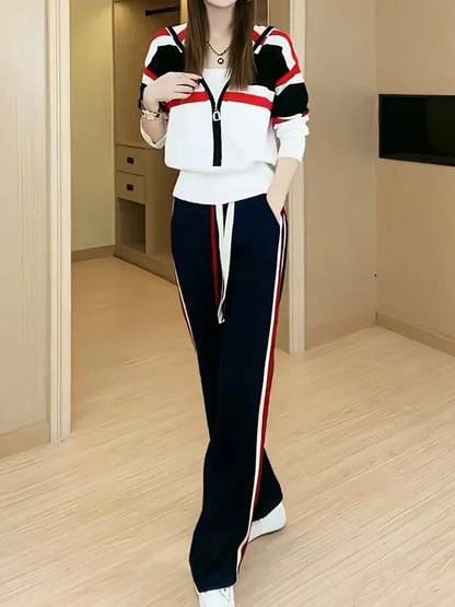 Women Hooded Two Piece Tracksuit Set