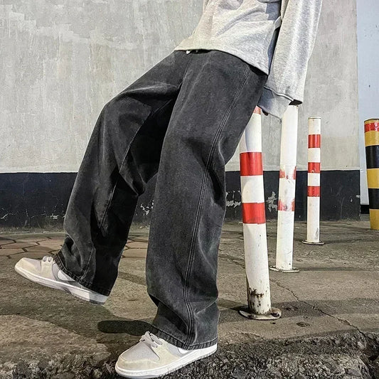 Korean Style Baggy Wide Leg Jeans