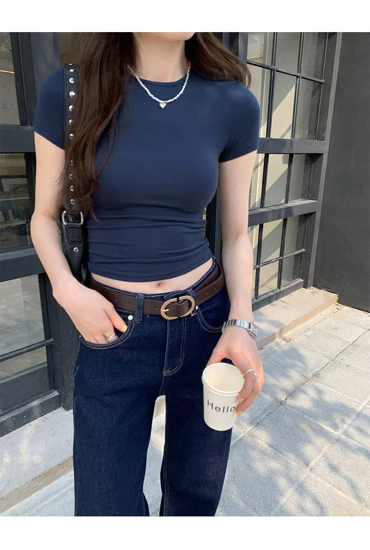 Women Y2K Crop Top T-Shirt