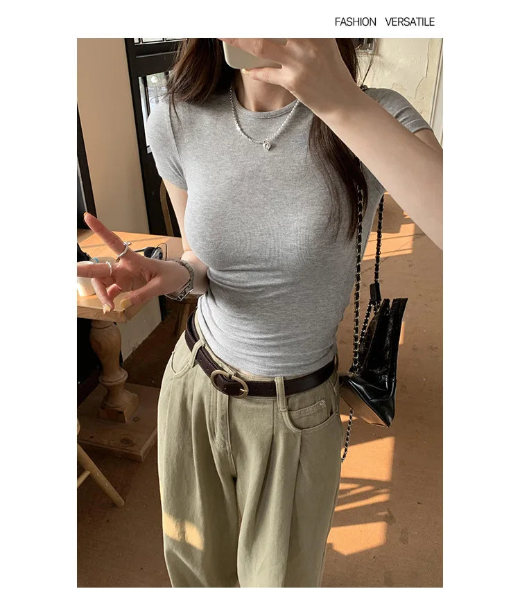 Women Y2K Crop Top T-Shirt