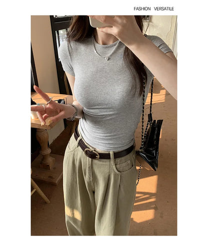 Women Y2K Crop Top T-Shirt