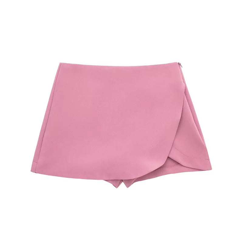 Pink fabric square on a white background