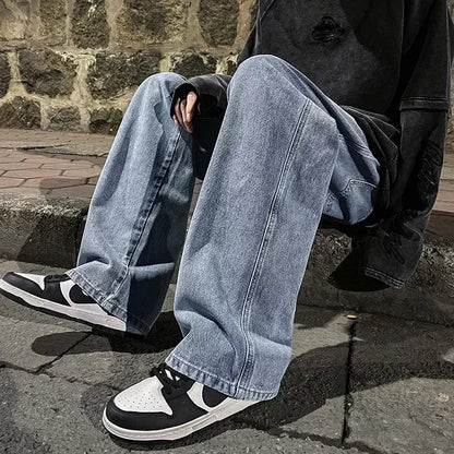 Korean Style Baggy Wide Leg Jeans