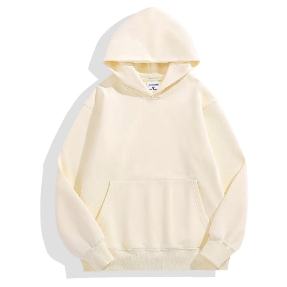 Beige hoodie on a white background