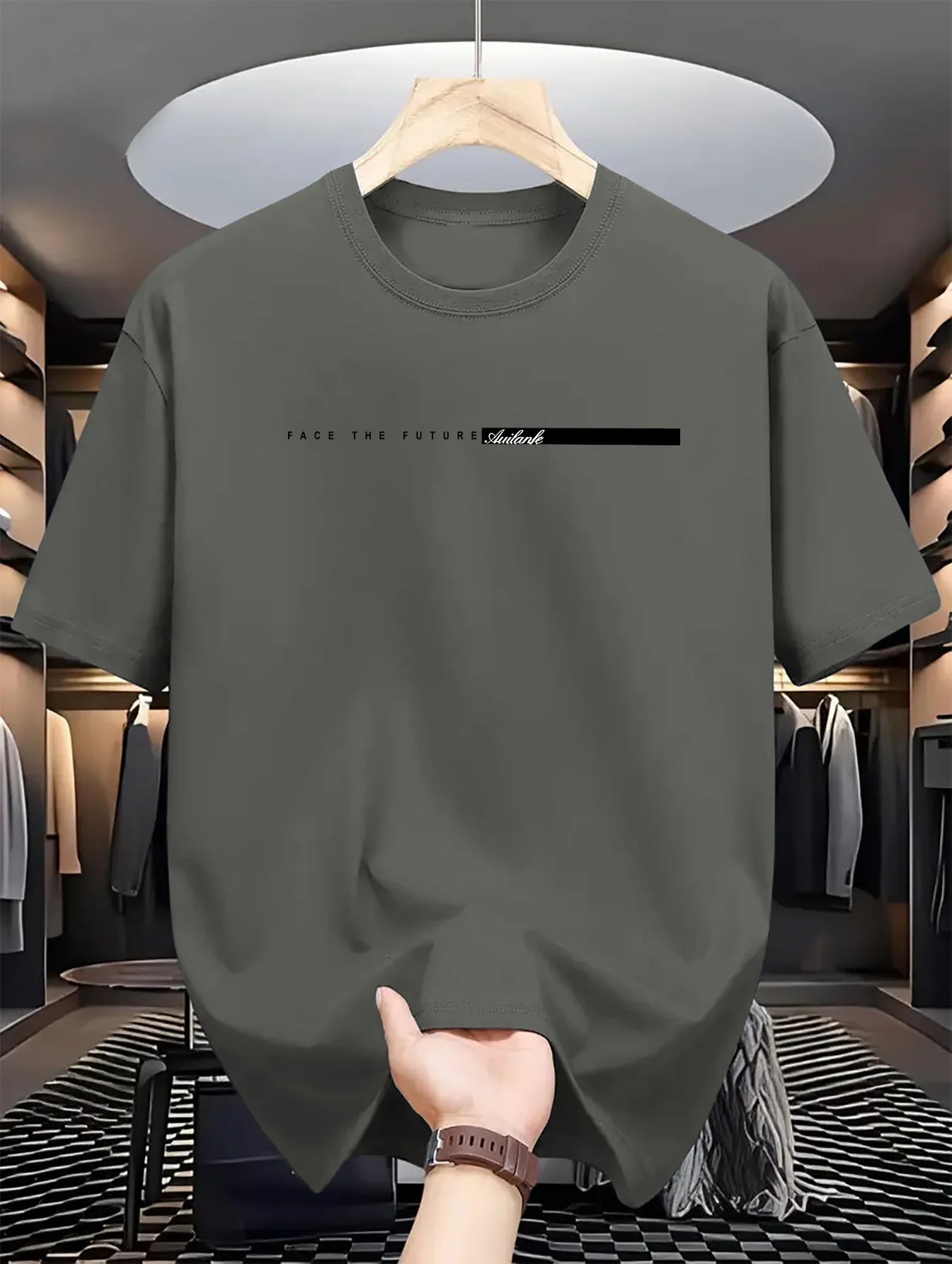 Cotton Letter Print Streetwear T-Shirt