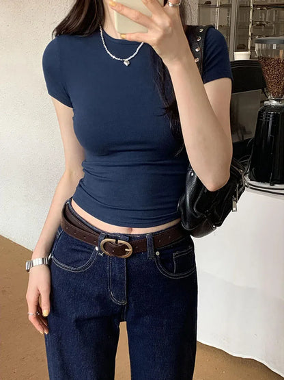 Women Y2K Crop Top T-Shirt