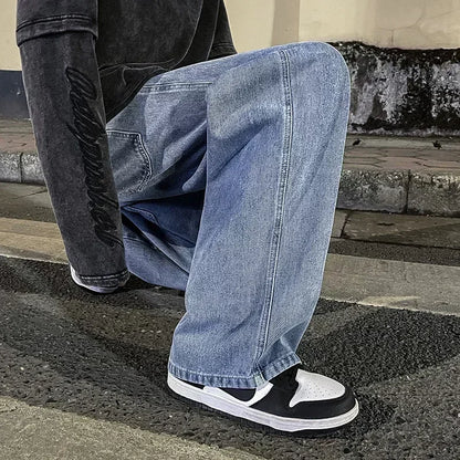 Korean Style Baggy Wide Leg Jeans