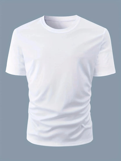 White t-shirt on a gray background