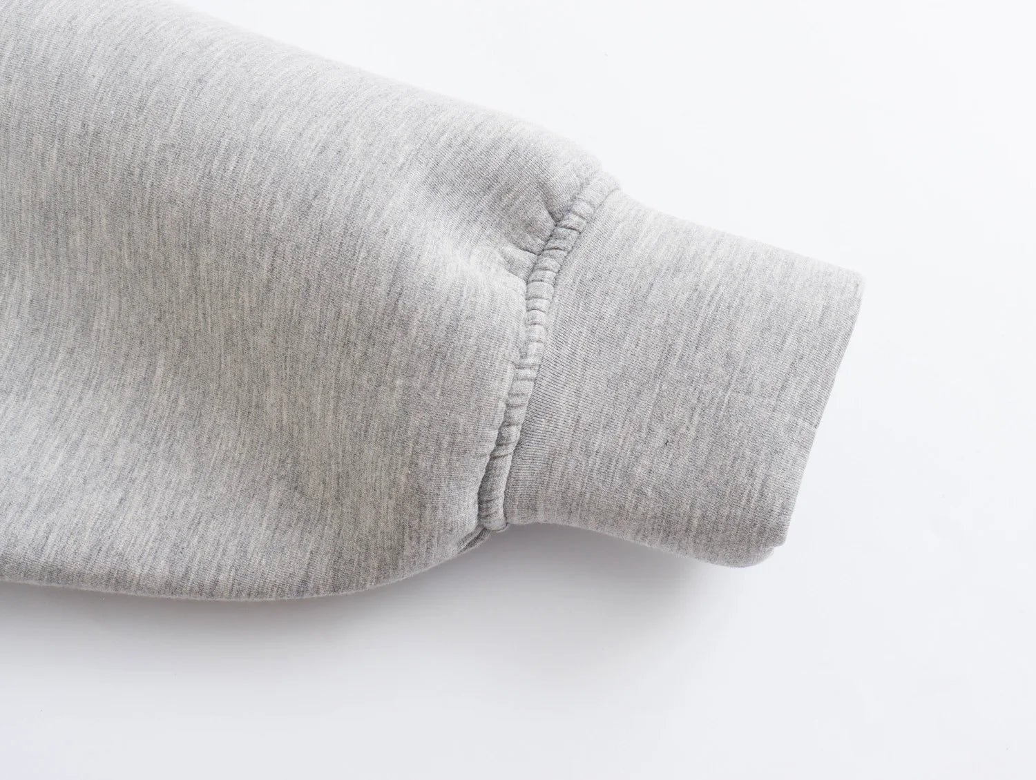 Gray sweatshirt sleeve on a white background