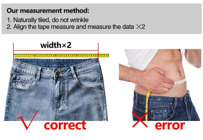 Instructions on how to measure waist size correctly using a tape measure.