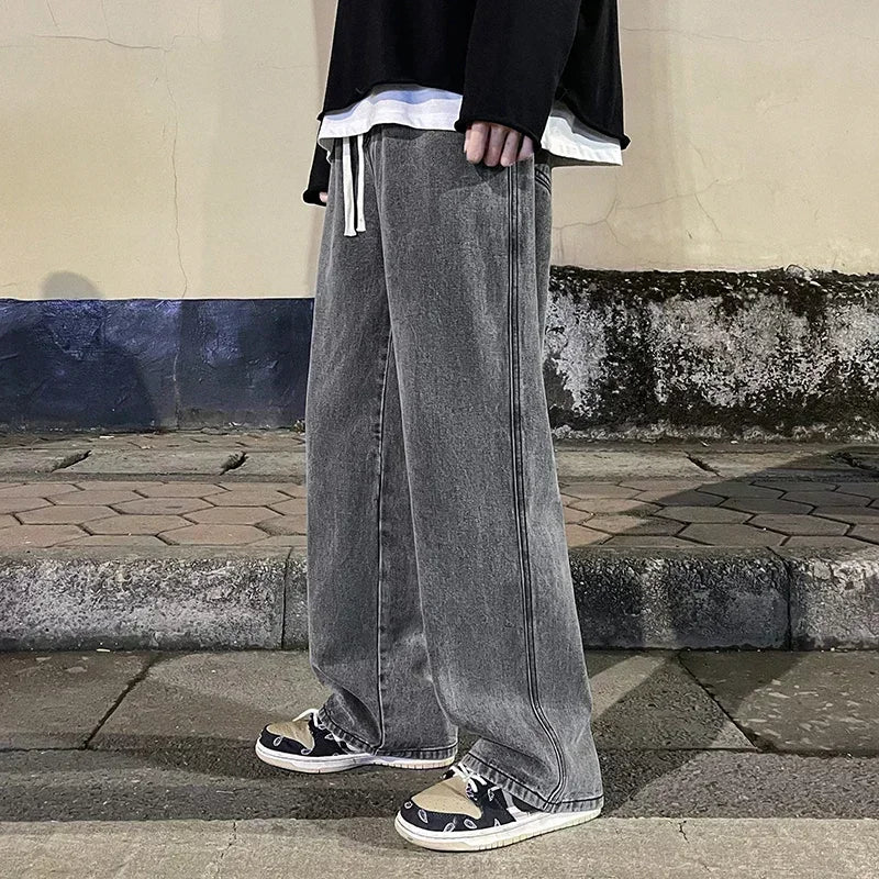 Korean Style Baggy Wide Leg Jeans