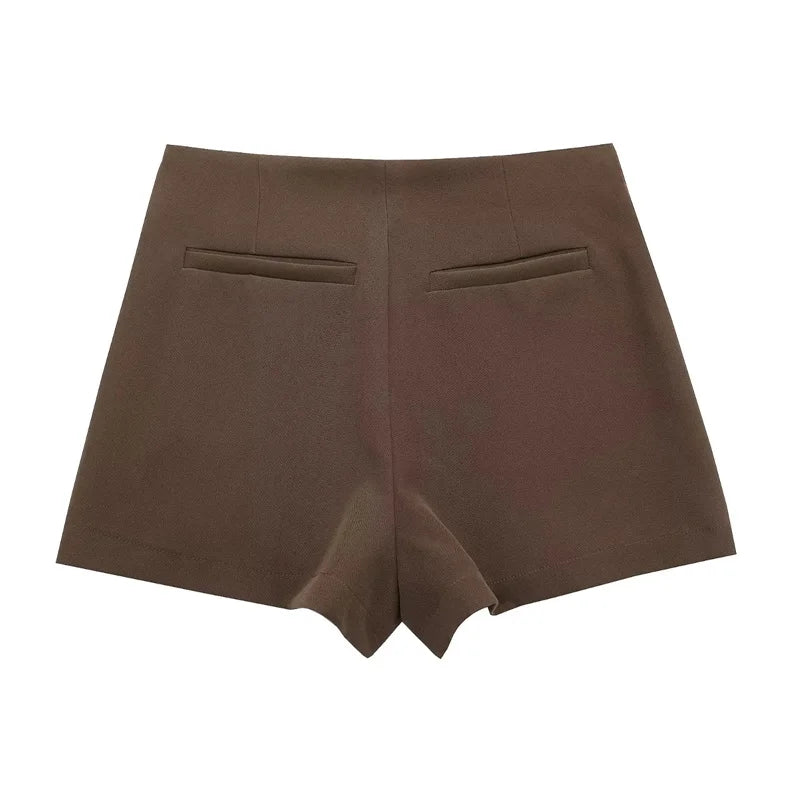 Brown shorts on a white background