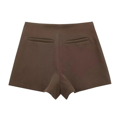 Brown shorts on a white background