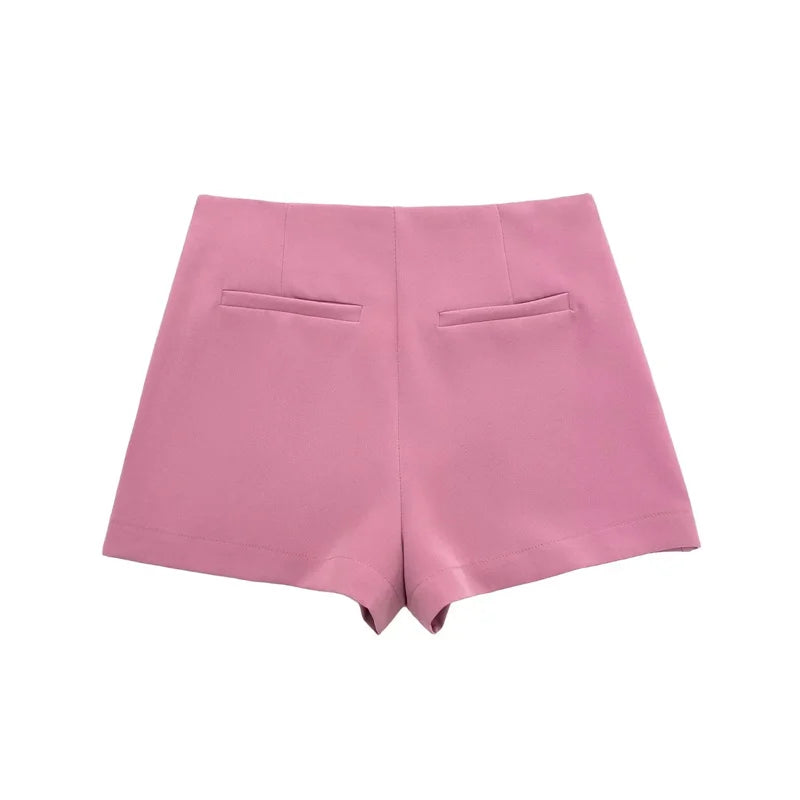 Pink shorts on a white background