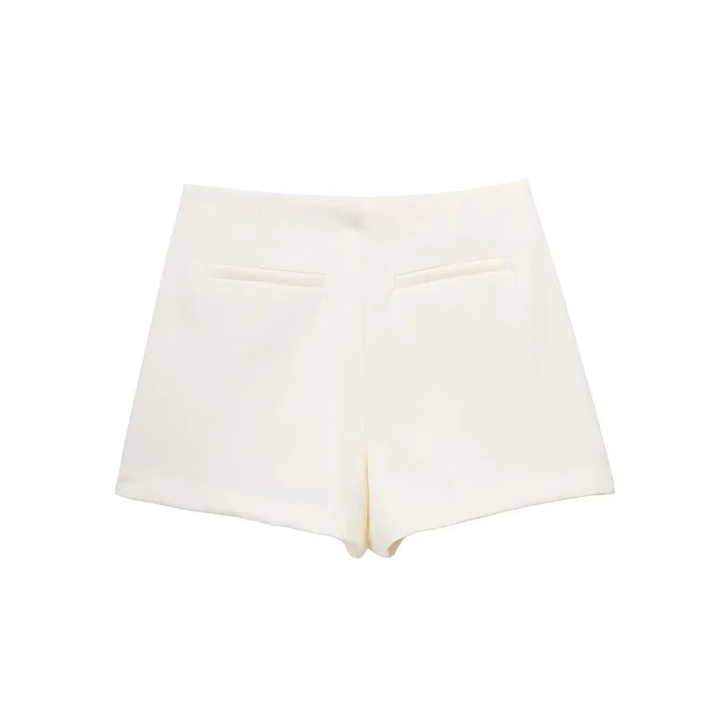 White shorts on a white background