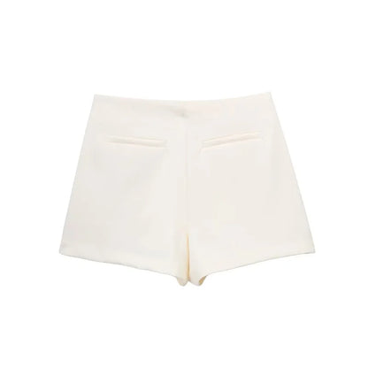 White shorts on a white background