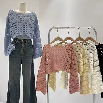 Boho Crochet Knit Beach Top