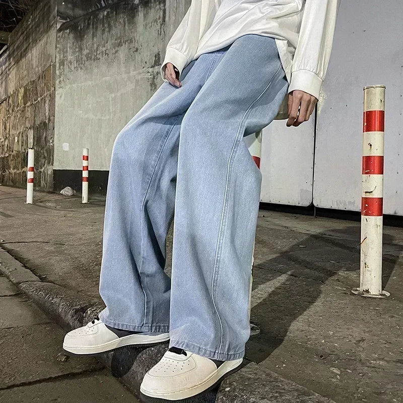 Korean Style Baggy Wide Leg Jeans