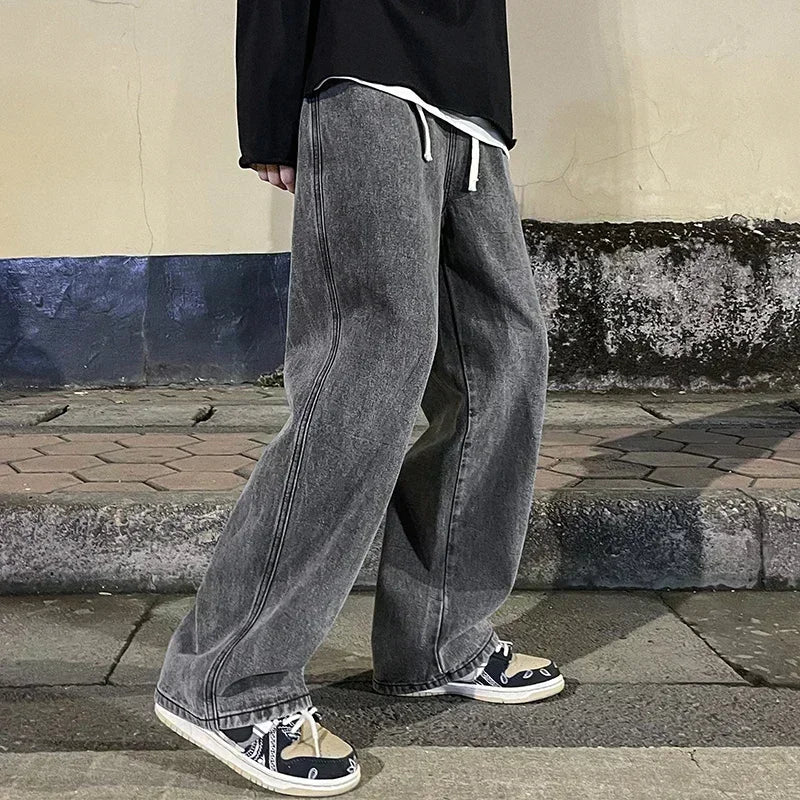 Korean Style Baggy Wide Leg Jeans