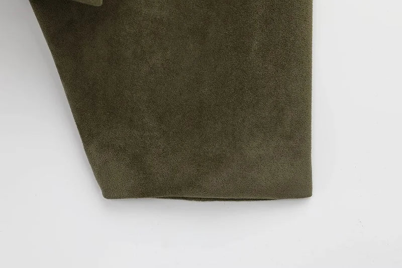 Women Oversized Suede Bomber Jacket
