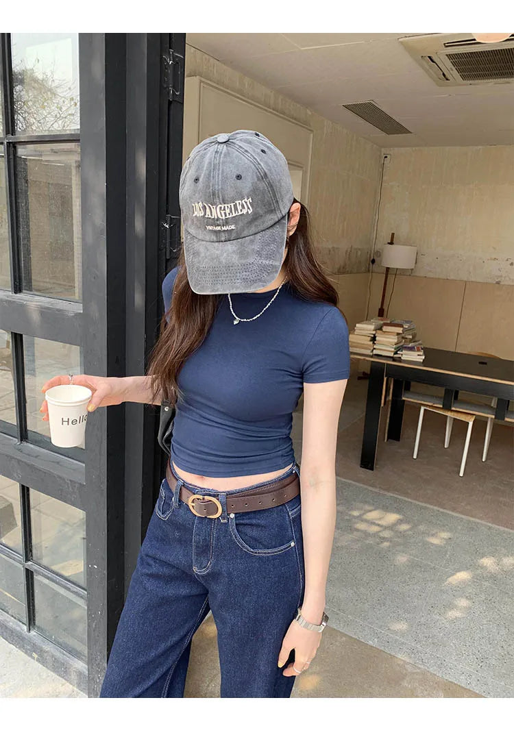 Women Y2K Crop Top T-Shirt