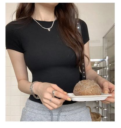 Women Y2K Crop Top T-Shirt