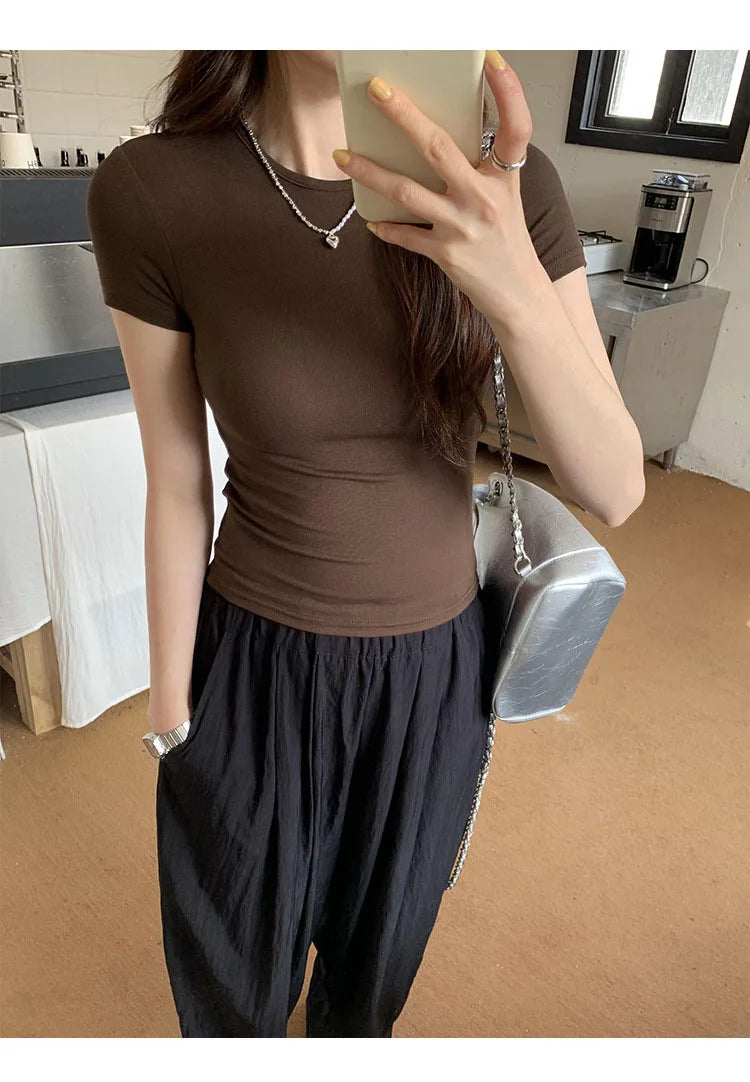 Women Y2K Crop Top T-Shirt