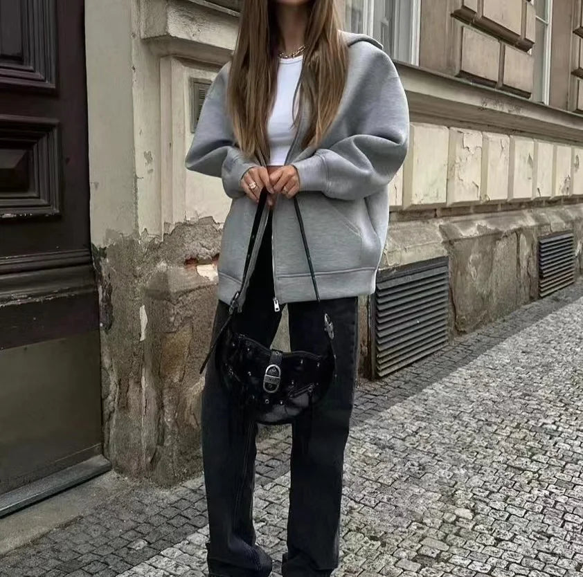 Oversized Zip Hoodie Jacket
