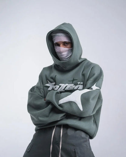 Retro Gothic Streetwear Hoodie for Men