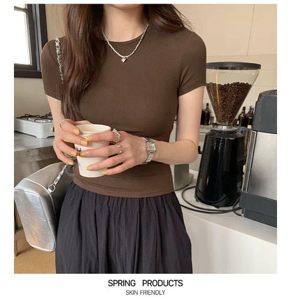Women Y2K Crop Top T-Shirt